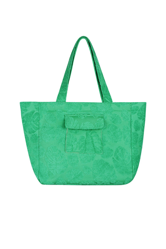 Stylish Polyester Shopper Bags in Pink and Green