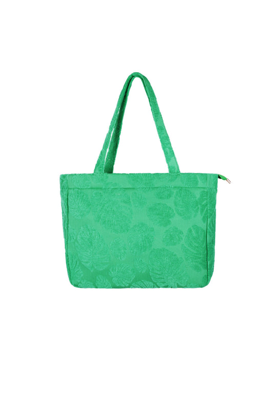 Stylish Polyester Shopper Bags in Pink & Green