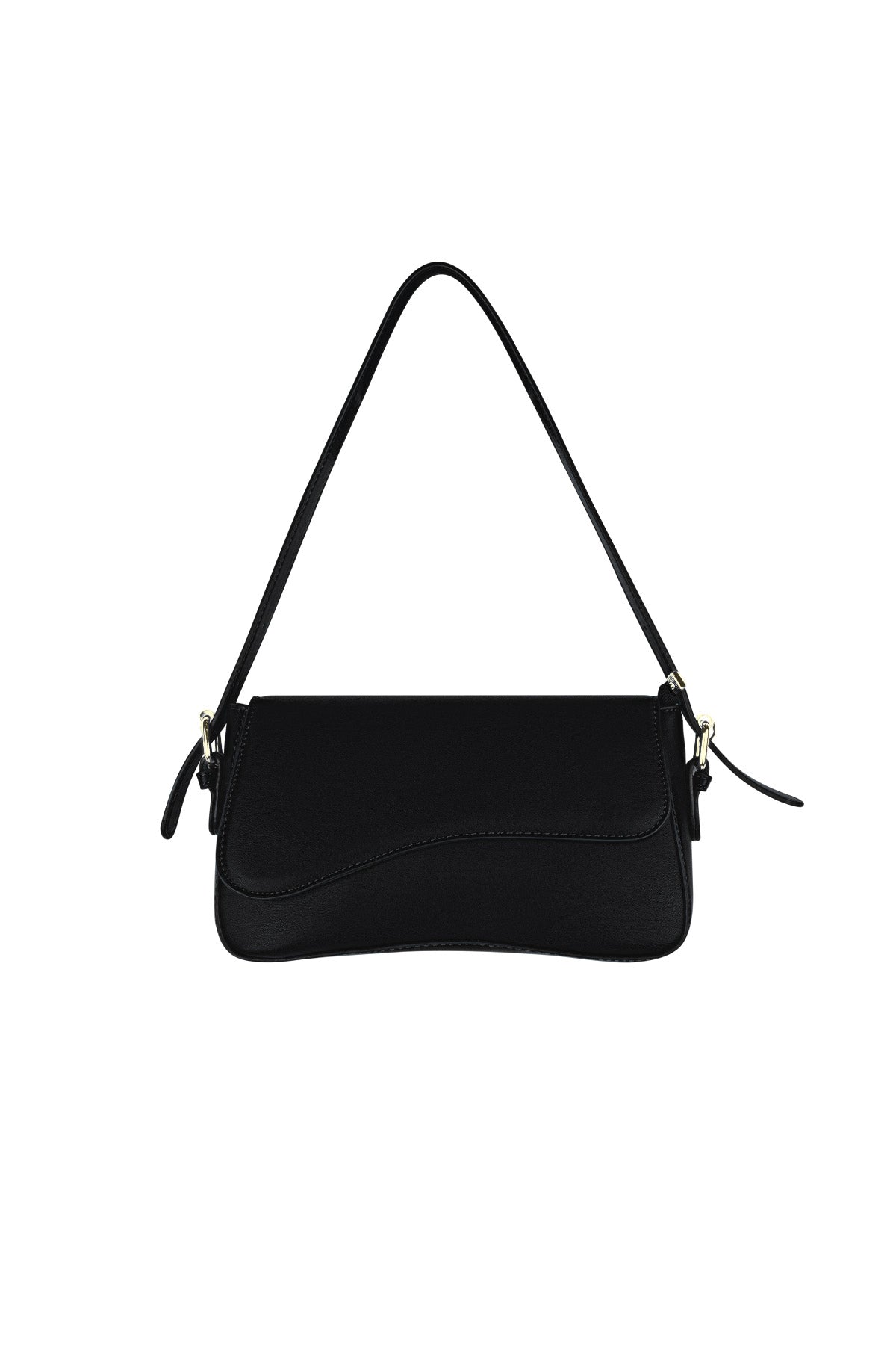 Stylish PU Shoulder Bag in Blue, Black & Fuchsia