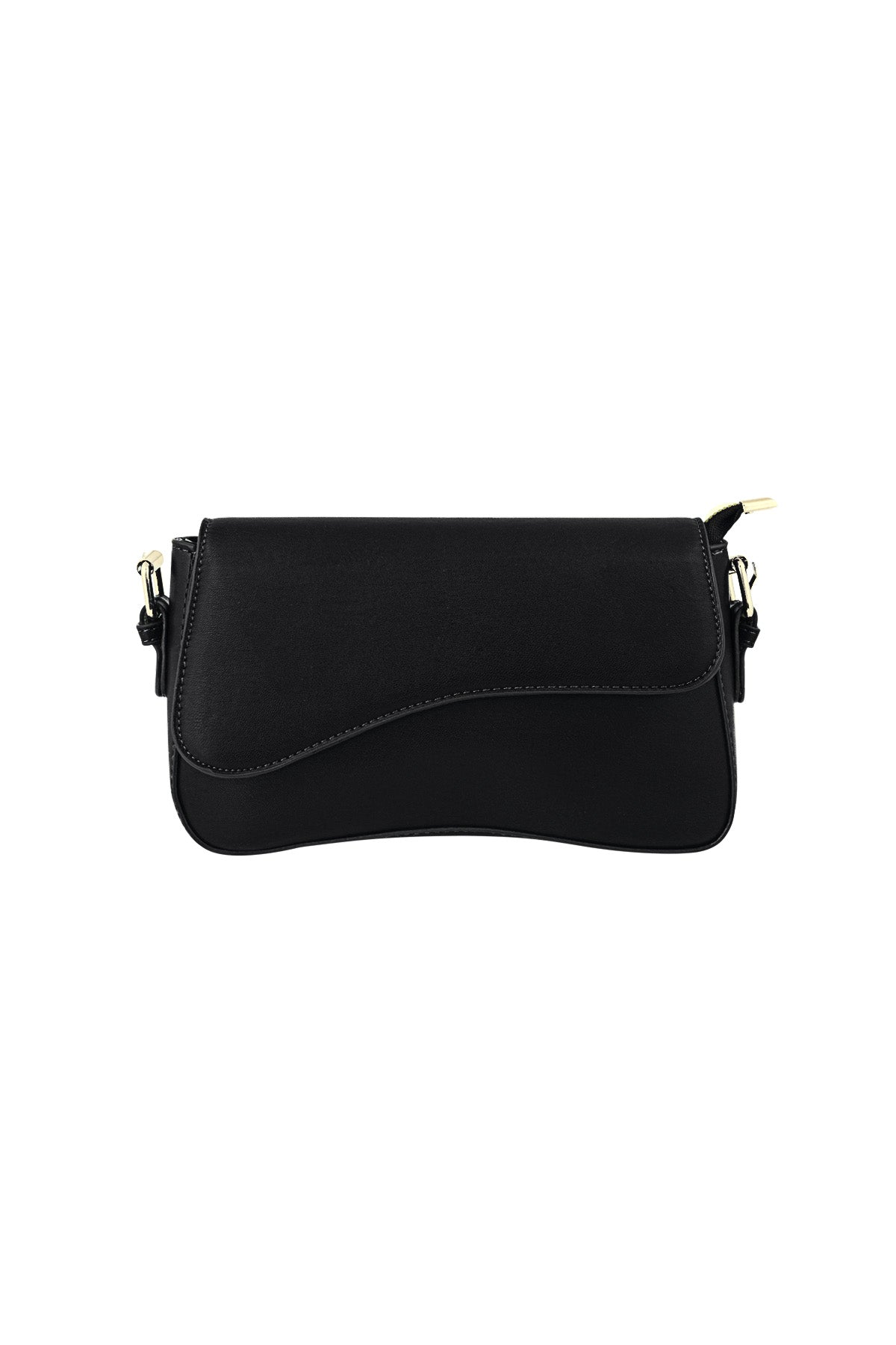 Stylish PU Shoulder Bag in Blue, Black & Fuchsia