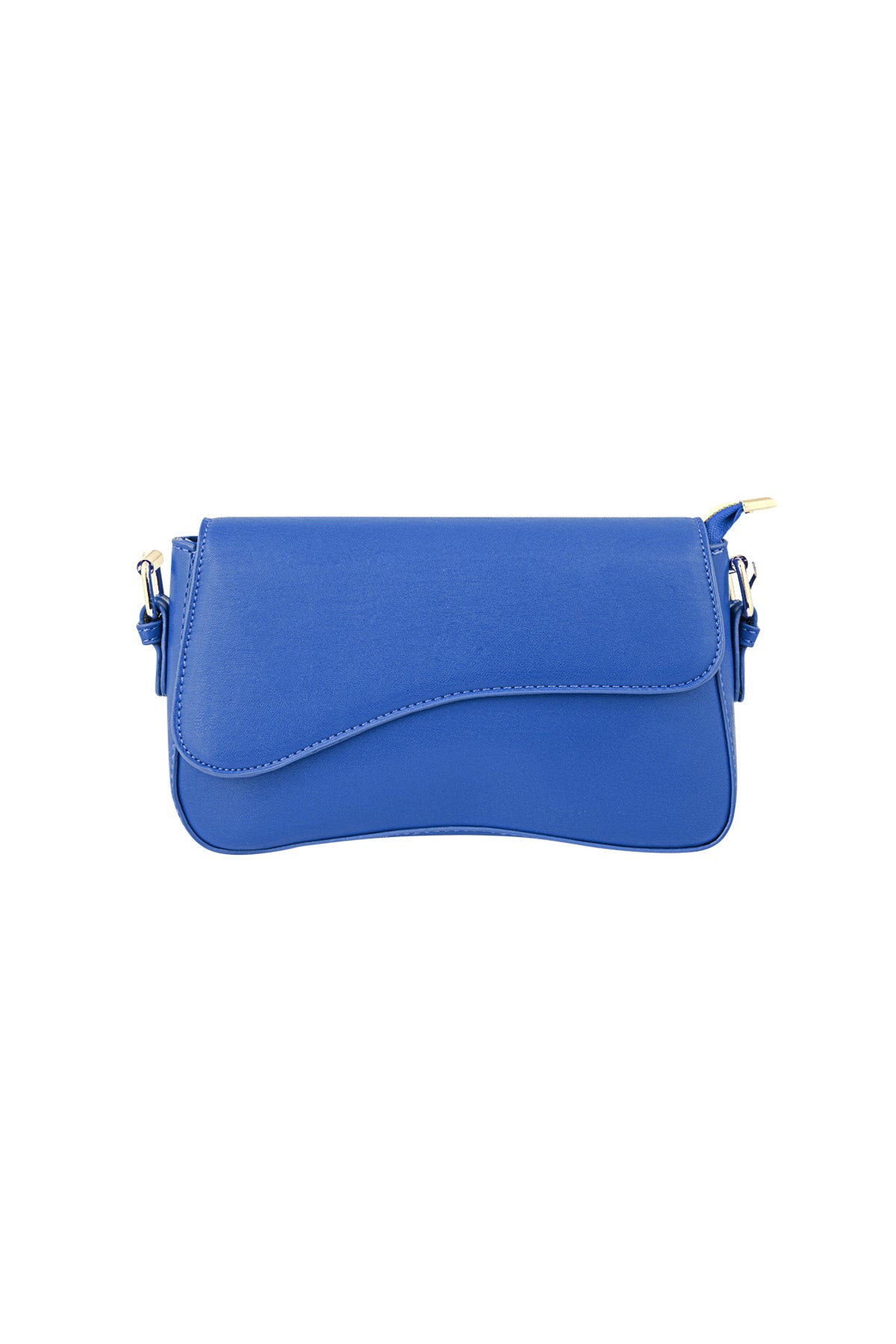 Stylish PU Shoulder Bag in Blue, Black & Fuchsia
