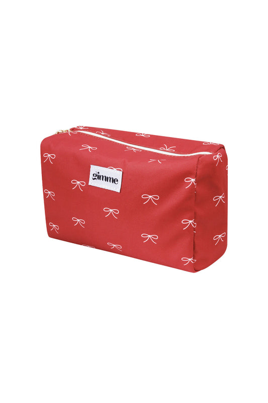 Classic Red Stripe Makeup Bag for Daily Use