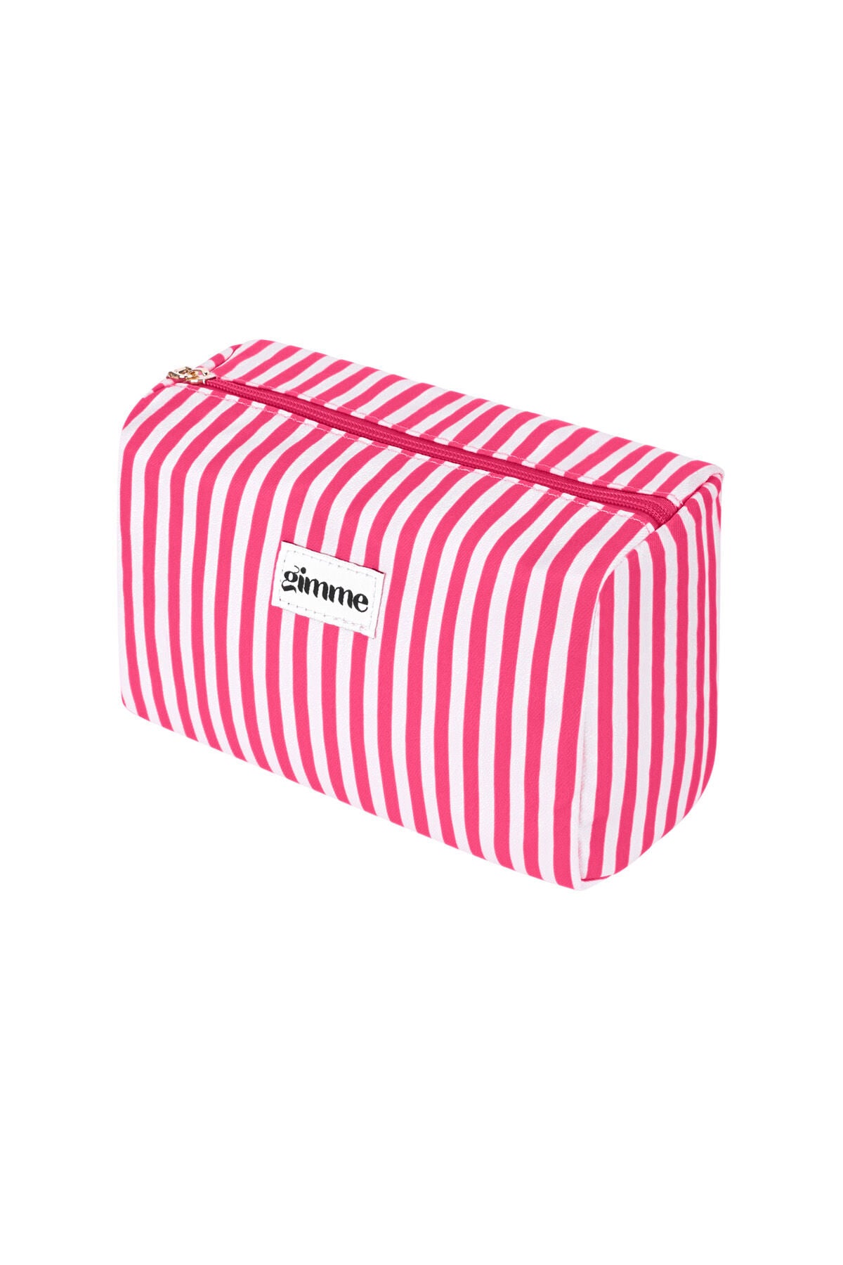 Fuchsia Daily Stripe Makeup Bag - All Fit Polyester Classic