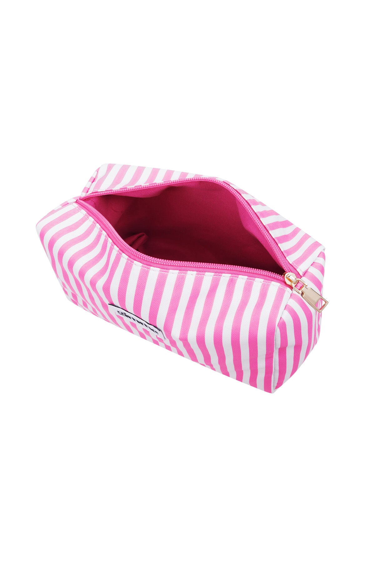 Stylish Pink Polyester Makeup Bag