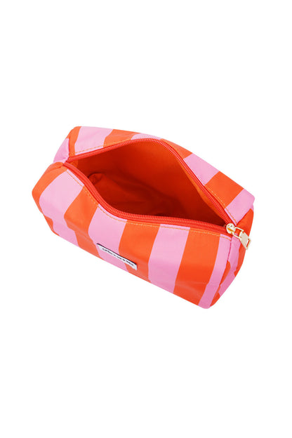 Vibrant Orange Polyester Makeup Bag for Chic Storage