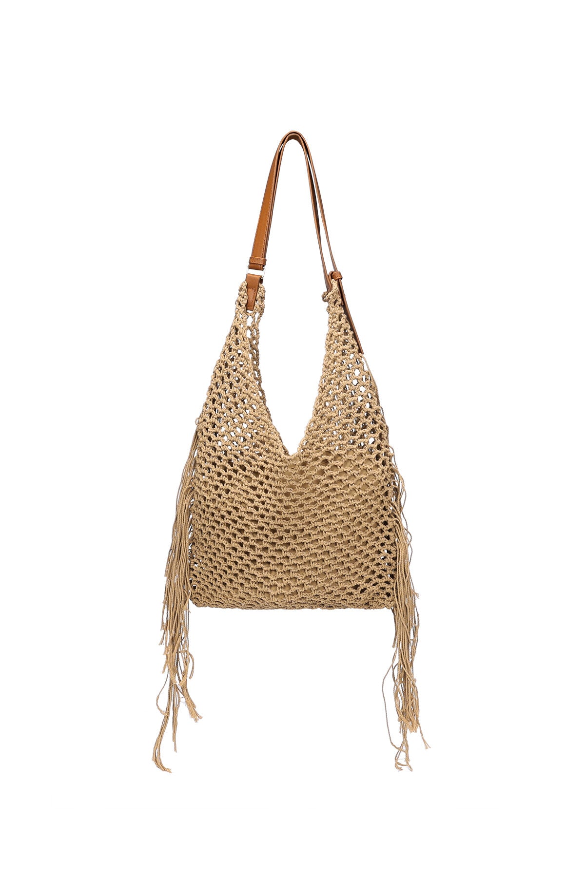 Chic Khaki Cotton Hobo Bag for Summer Adventures