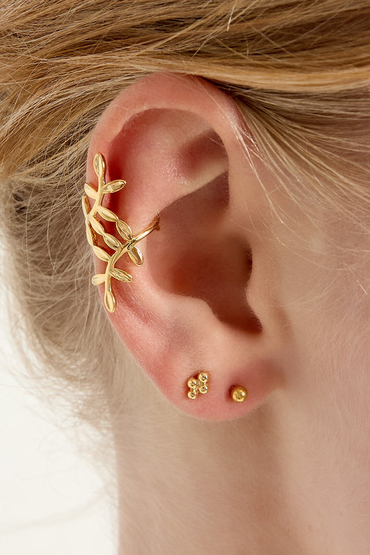 Elegant Copper Ear Cuff for Women - Silver & Gold