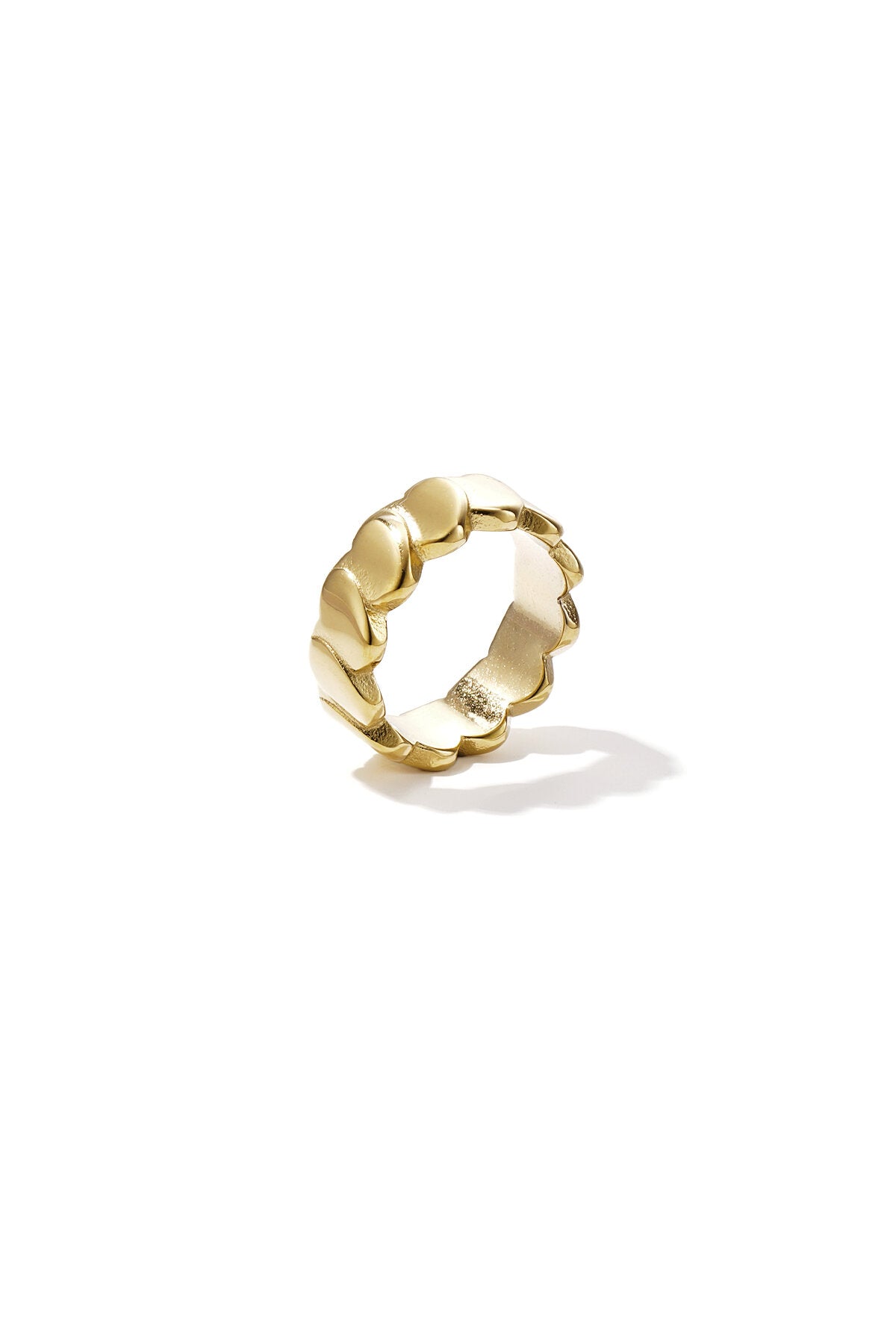 Elegant Gold-Toned Minimalist Heart Ring for Everyday Wear