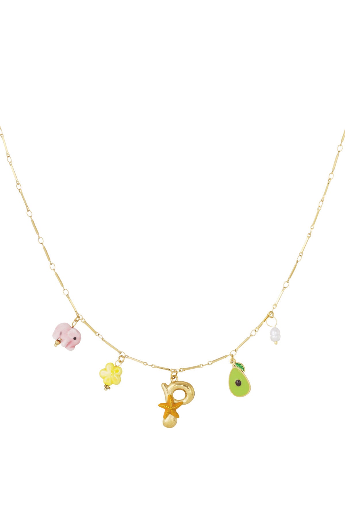 Elegant Letter Pendant Necklace for Spring/Summer