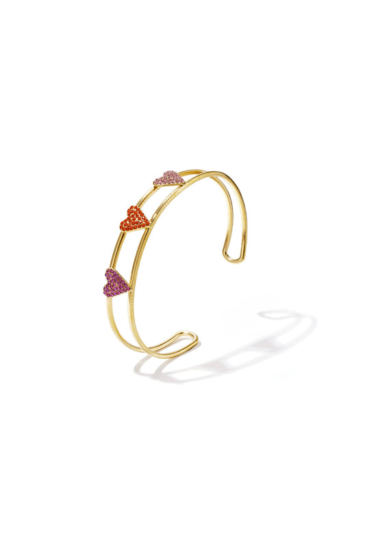 Elegant Gold Cuff Bracelet for Women - Romantic Style