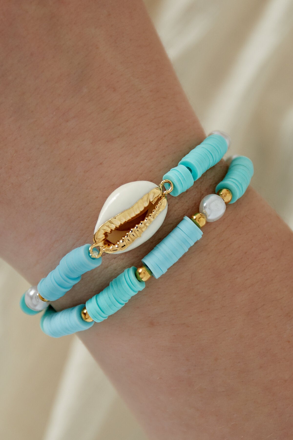 14K Gold Plated Beaded Bracelet for Women