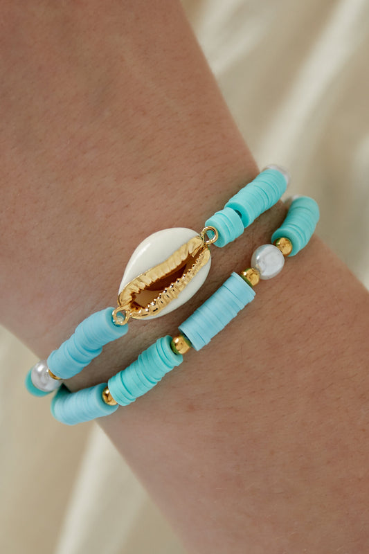 14K Gold Plated Beaded Bracelet for Women