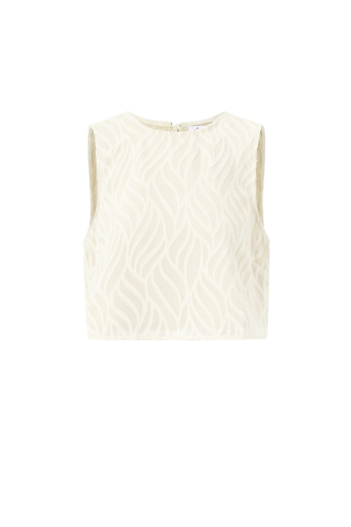 Elegant Botanical Sleeveless Top for Spring/Summer
