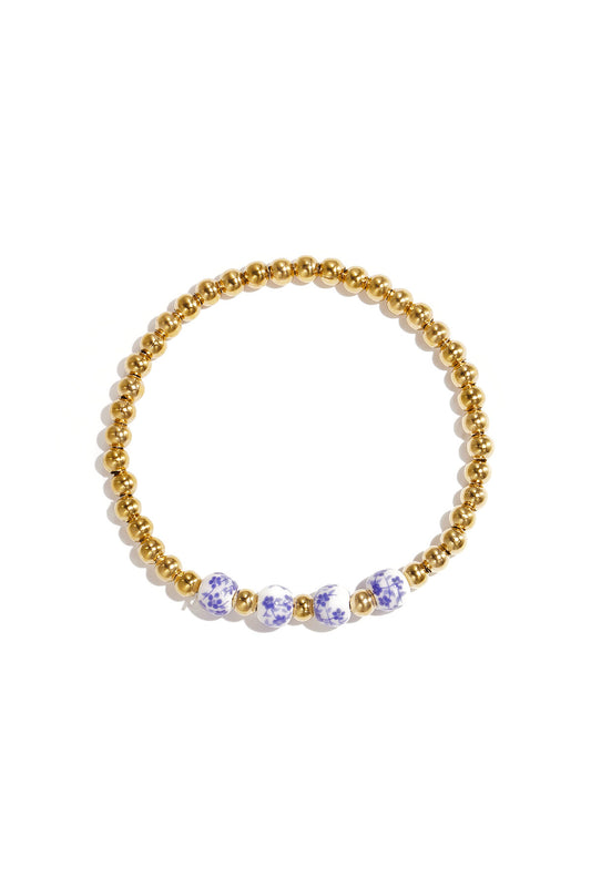 Elegant Gold Beaded Bracelet for Women - Simple & Stylish
