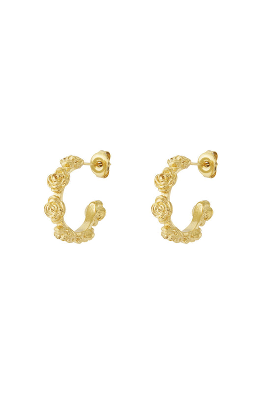 Stylish Flower Hoop Earrings for Everyday Wear