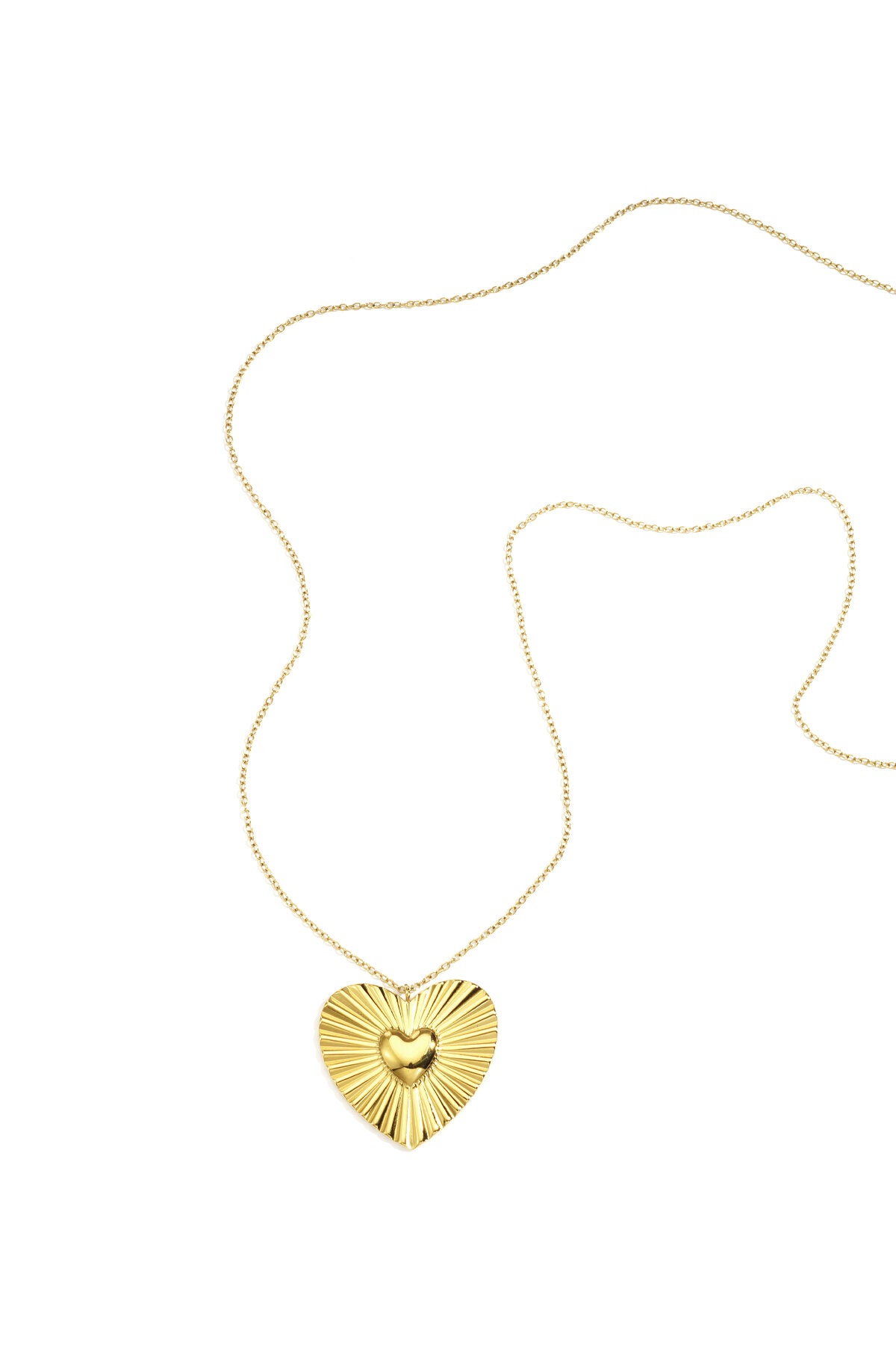 Elegant Gold Heart Pendant Necklace for Everyday Wear