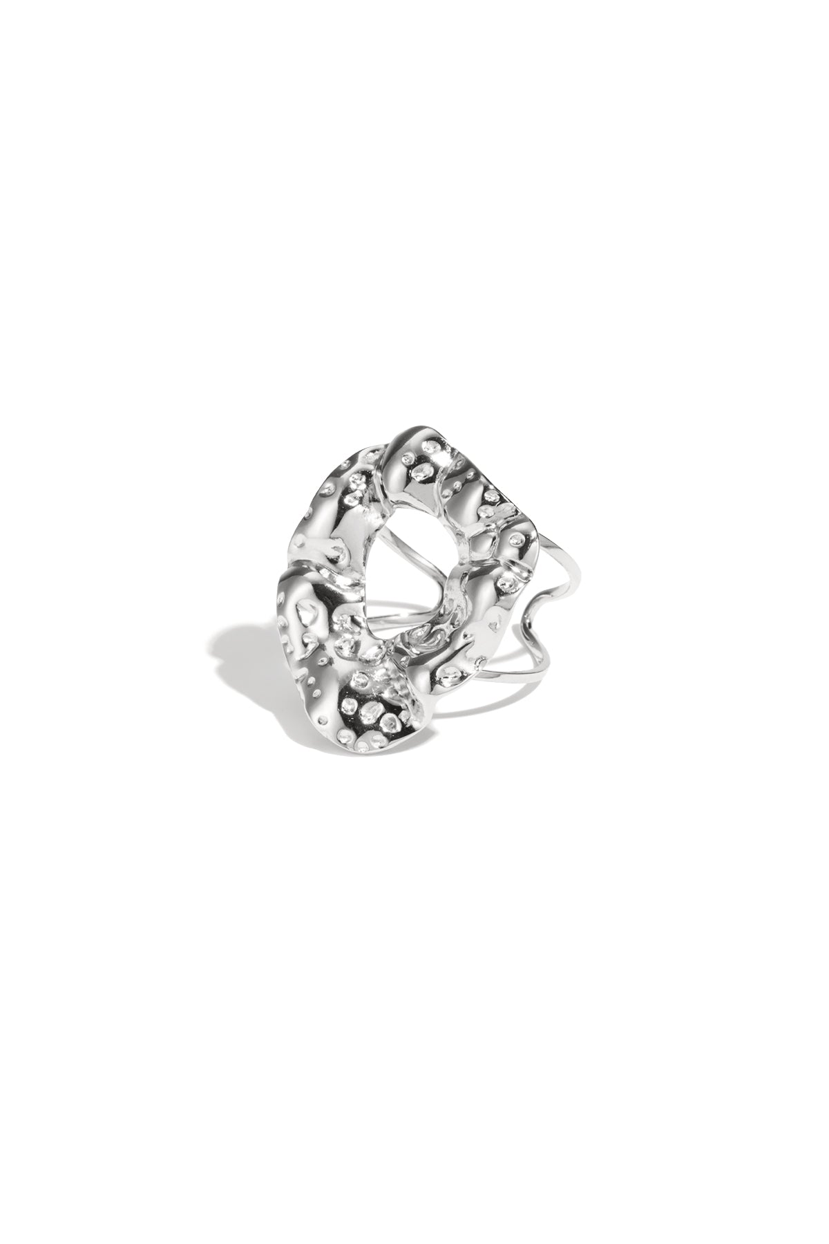 Elegant Adjustable Statement Ring - Silver & Gold
