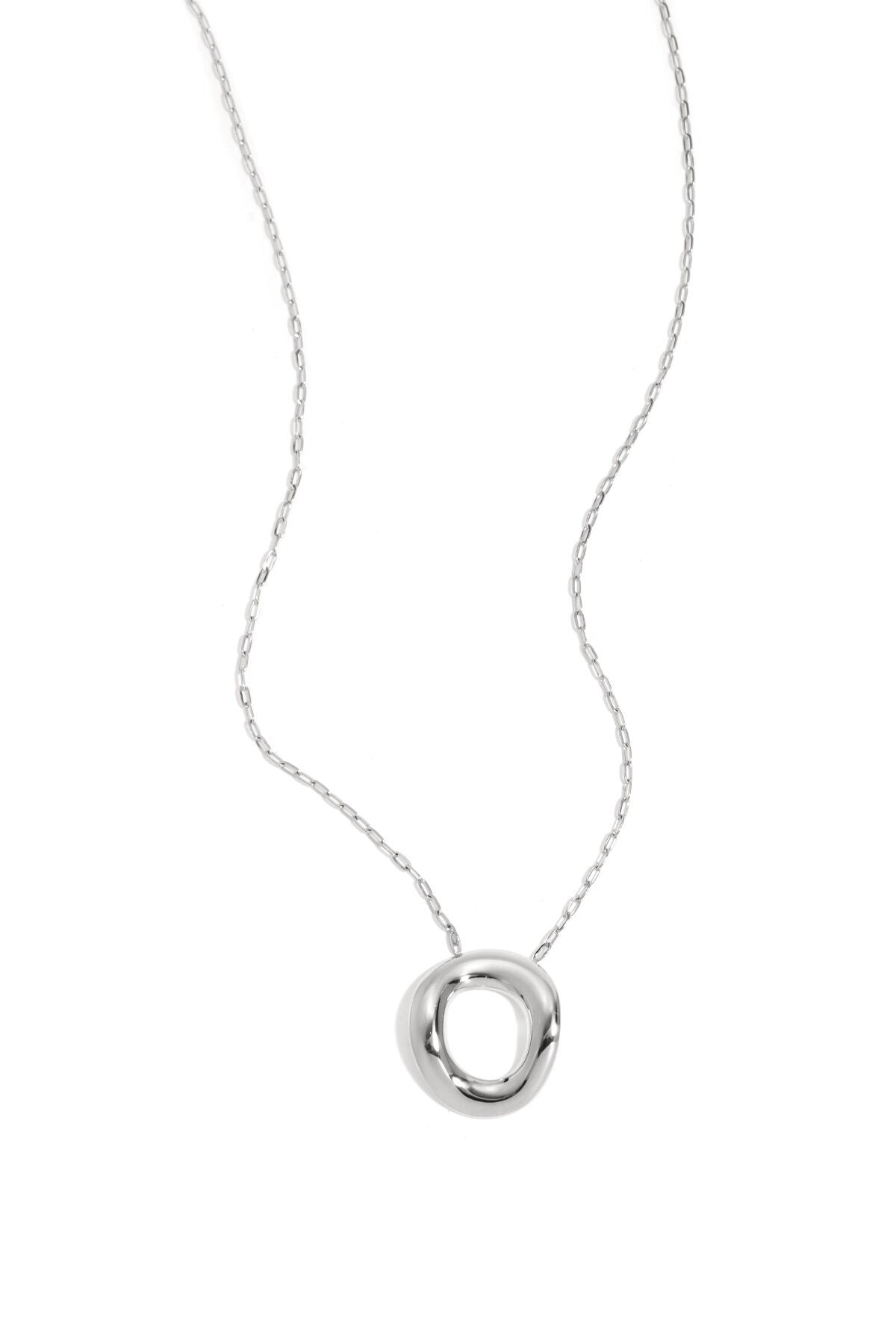 Stylish Stainless Steel Circle Pendant Necklace for Women