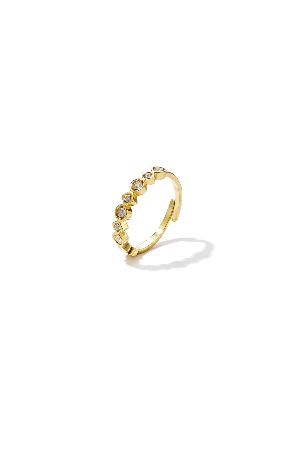 Elegant Minimalist Adjustable Ring - Silver & Gold