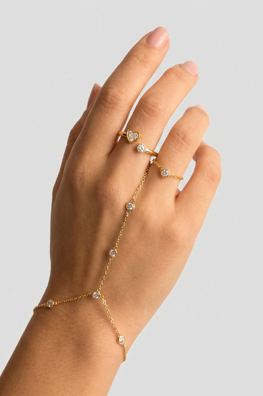Elegant Minimalist Heart Ring in Silver & Gold