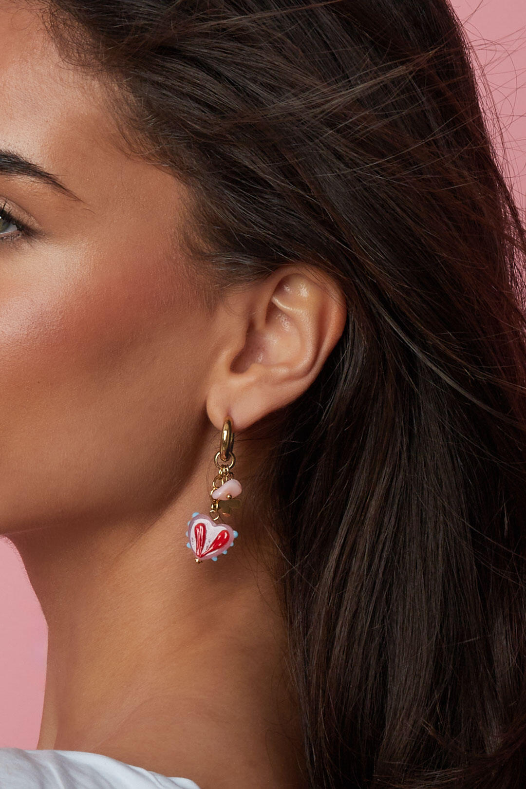 Charming Pink & Blue Bead Earrings for Spring/Summer
