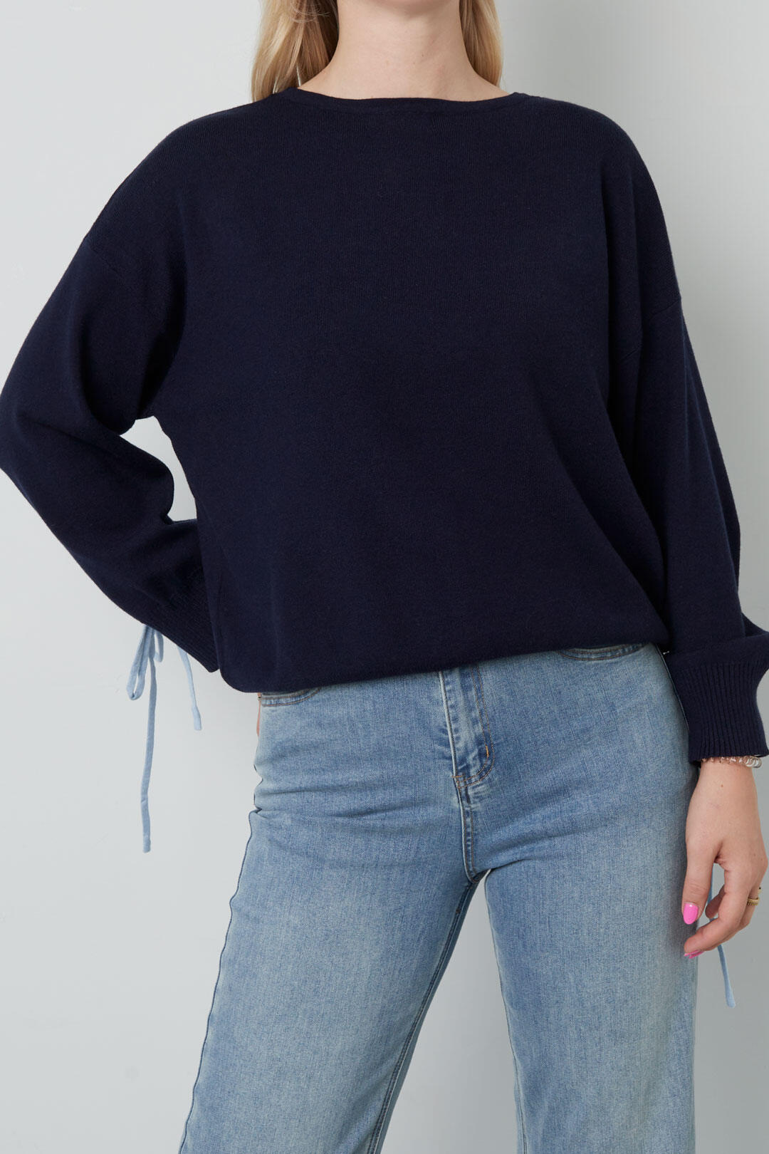 Soft Viscose Knit Sweater for Fall/Winter in Pink, Navy & Black