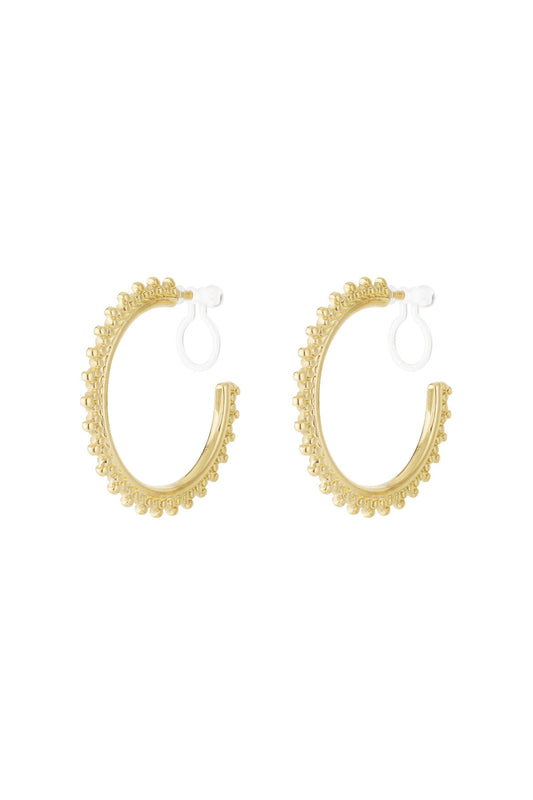 Elegant 14K Gold Plated Irregular Clip-On Earrings