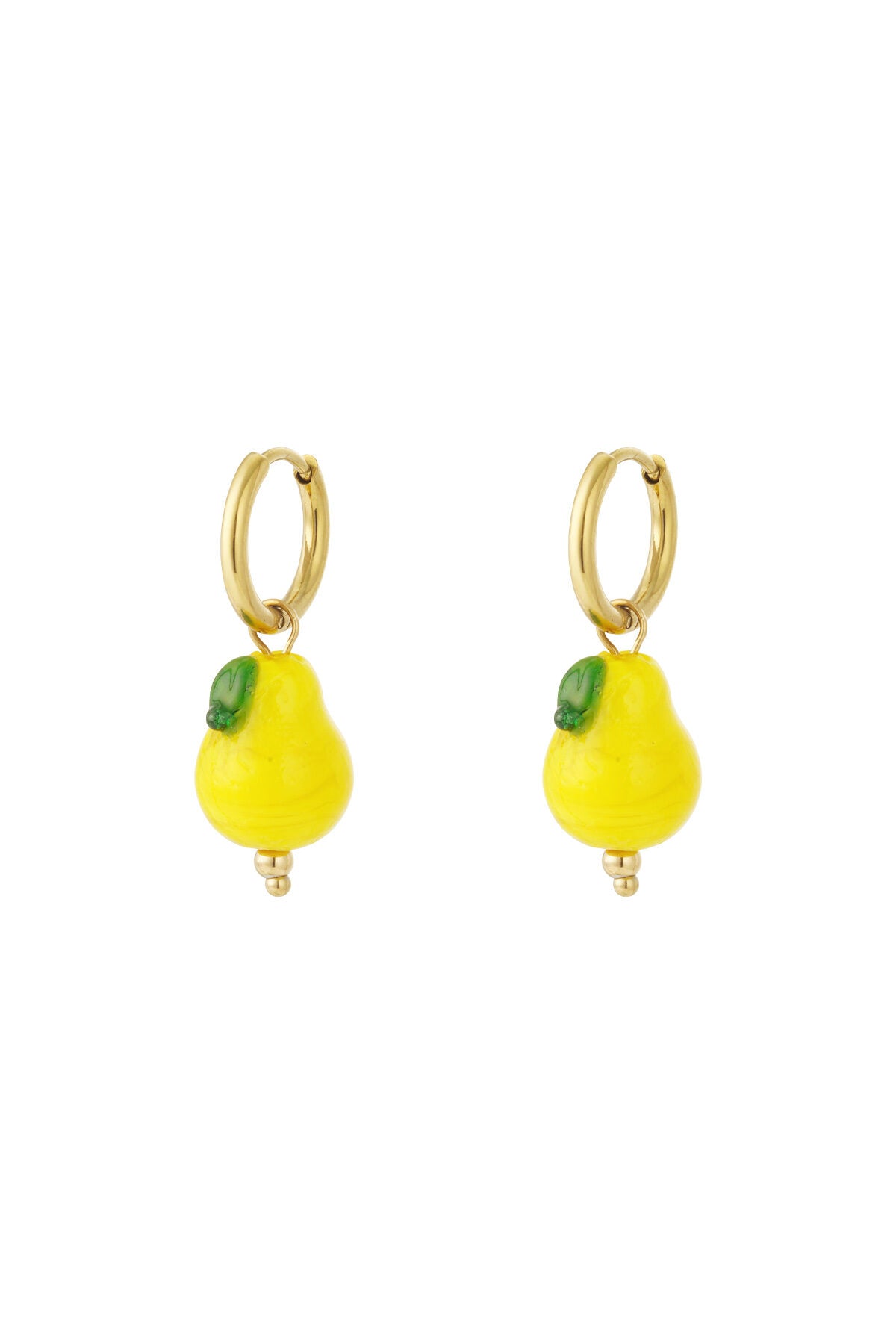 Stylish Yellow Fruit Drop Earrings for Spring/Summer