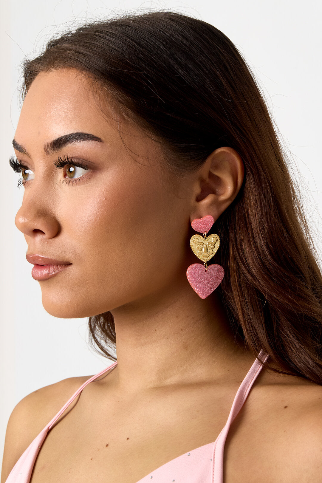 Romantic Heart Dangle Earrings for Spring/Summer