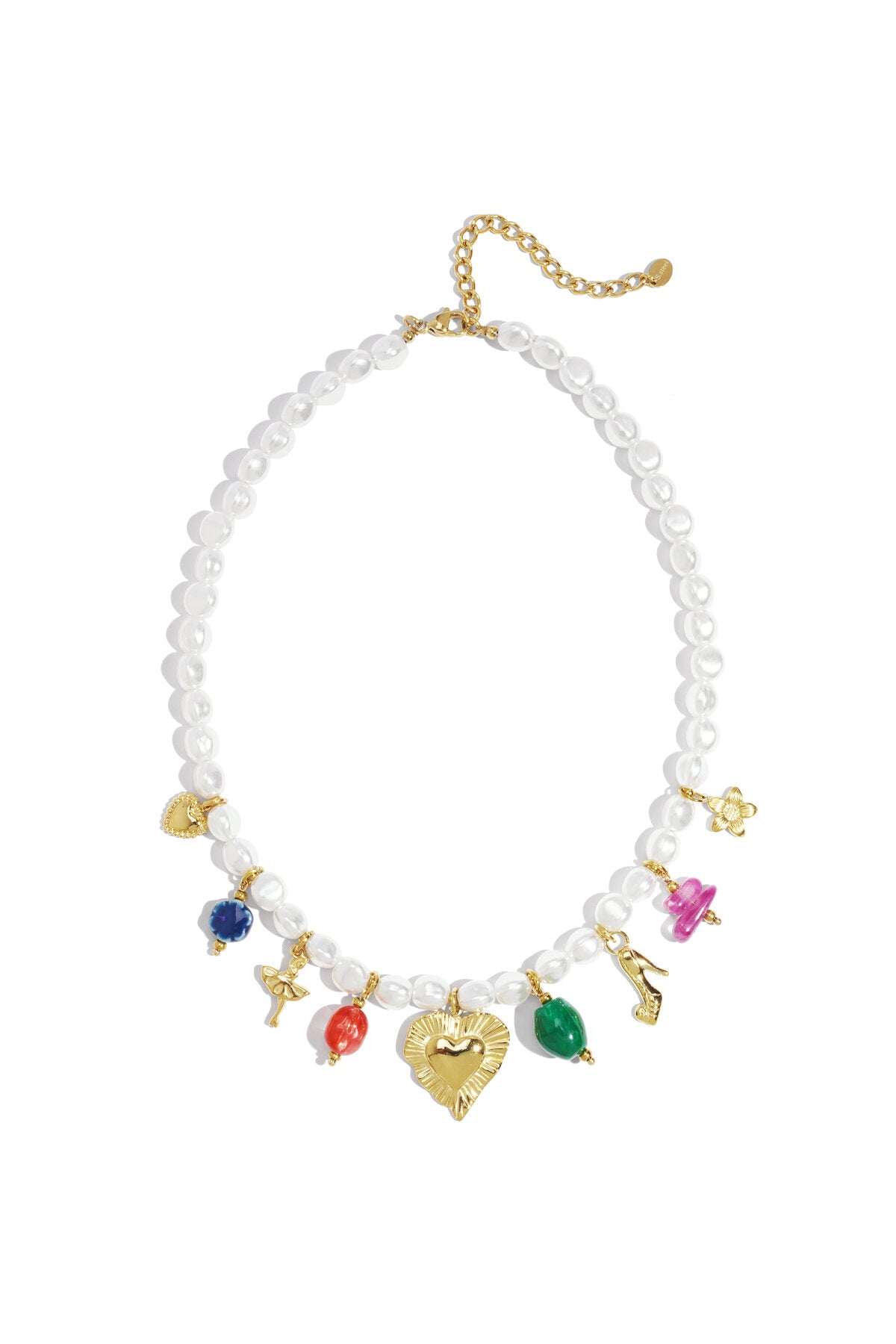 Charming Heart Beaded Necklace for Spring/Summer Elegance