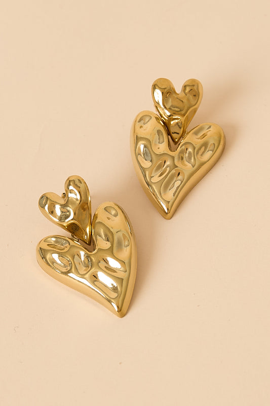 Elegant Heart Drop Earrings for Everyday Glamour