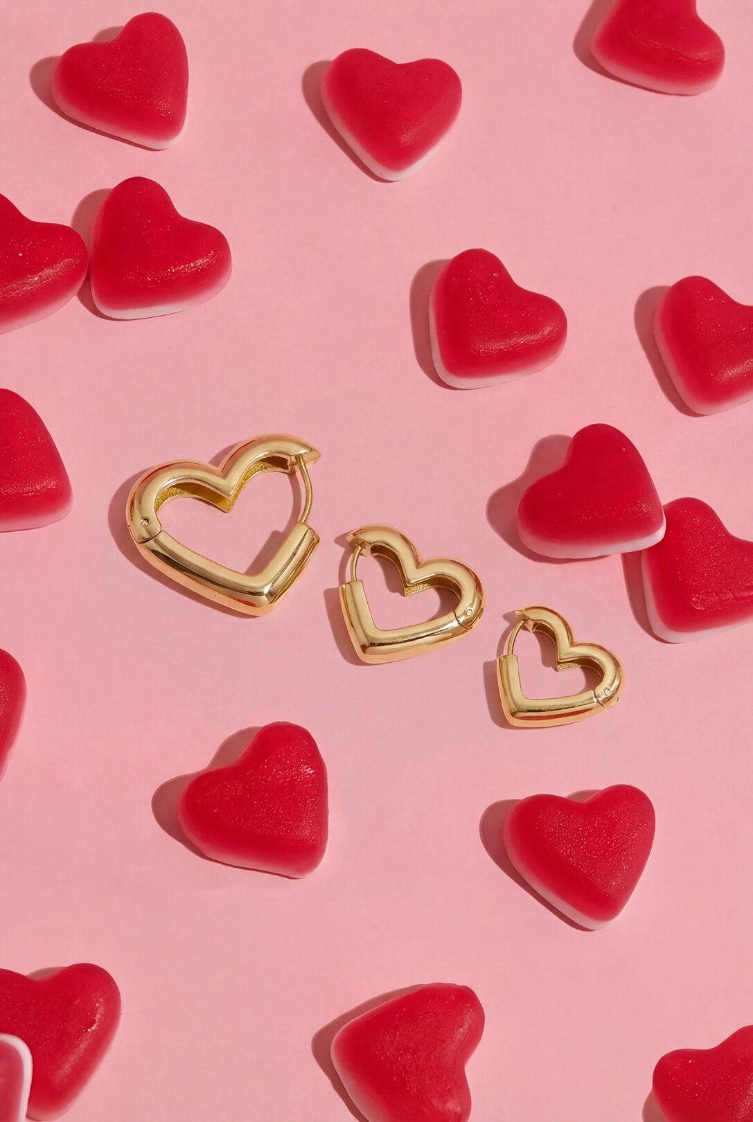 Elegant Heart Hoop Earrings for Everyday Wear