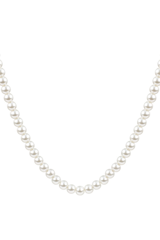 Elegant White Imitation Pearl Short Necklace