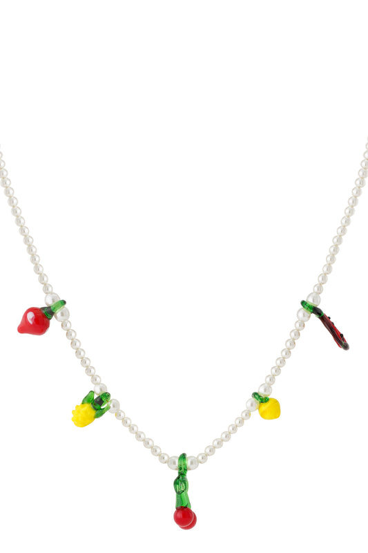 Charming Multicolour Artificial Pearl Necklace for Spring