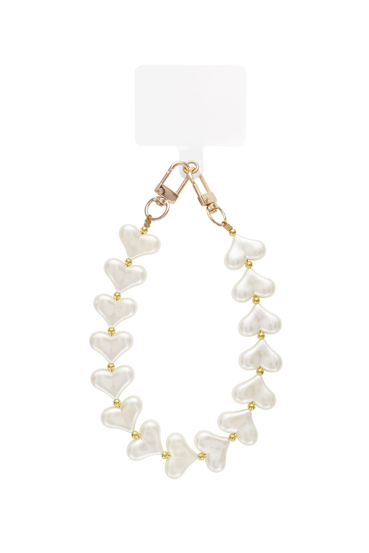 Elegant White Gold & Silver Phone Chains for All Phones