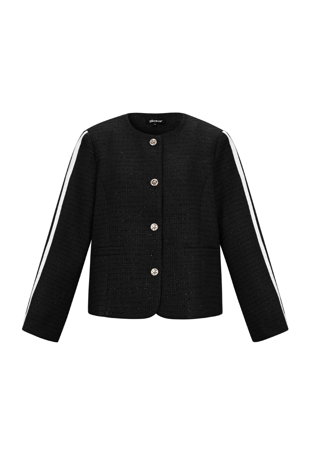 Elegant Plaid Wine Red & Black Jacket for Fall/Winter