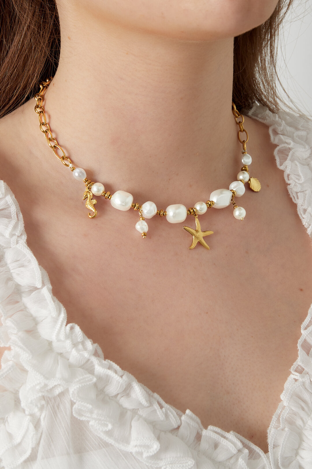 Elegant Gold-Plated Beaded Necklace for Everyday Chic