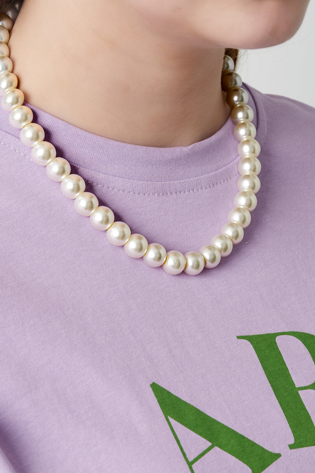 Elegant White Imitation Pearl Short Necklace