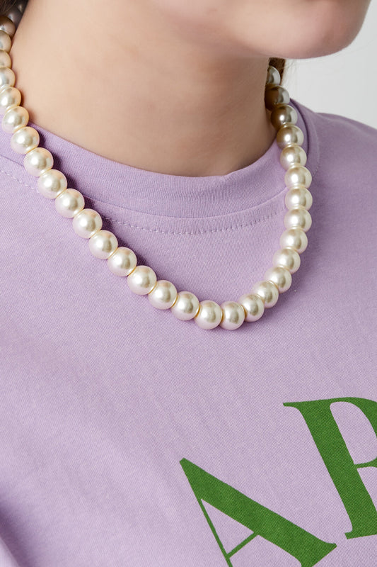 Elegant White Imitation Pearl Short Necklace