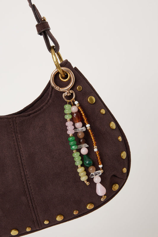 Charming Mixed Color Glass Beads Bag Charm