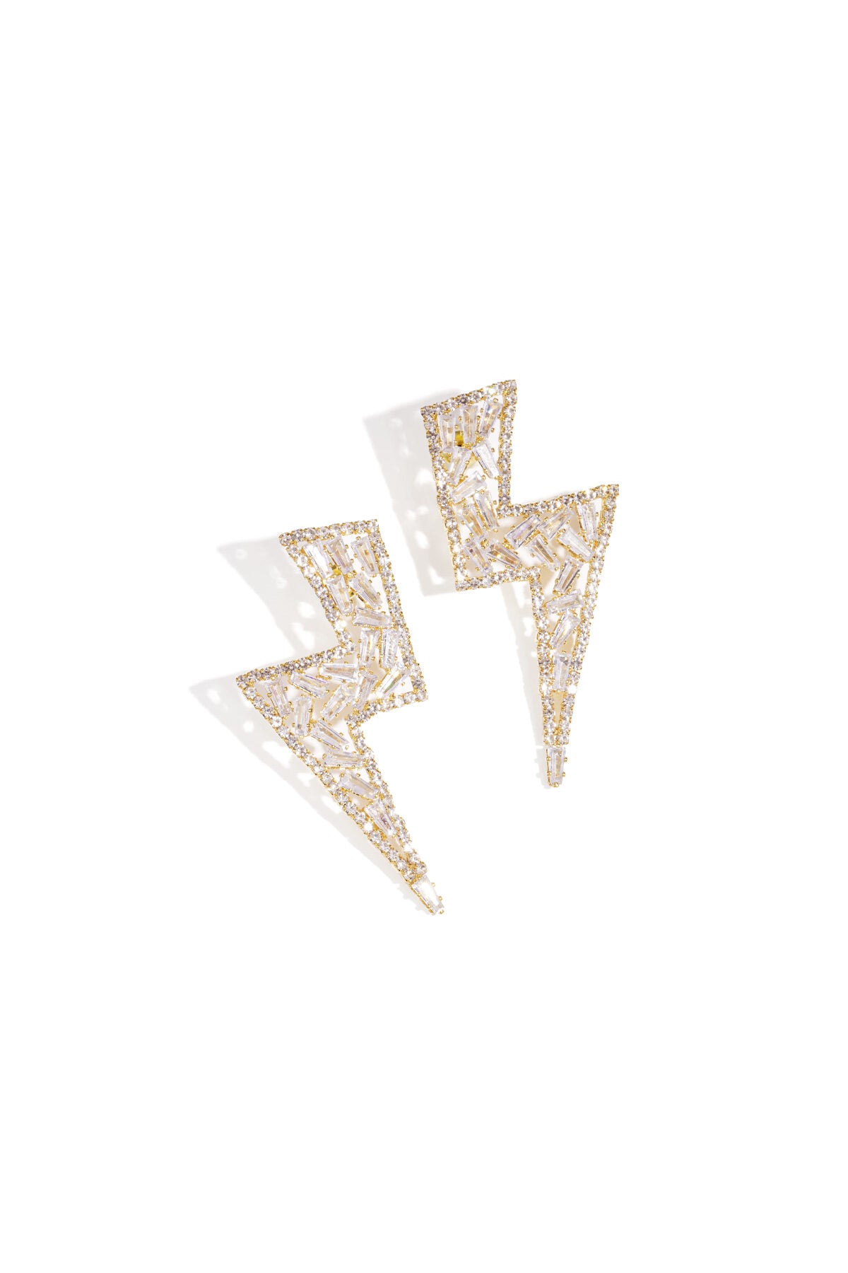 Elegant Irregular Shaped Party Earrings - Silver & Gold