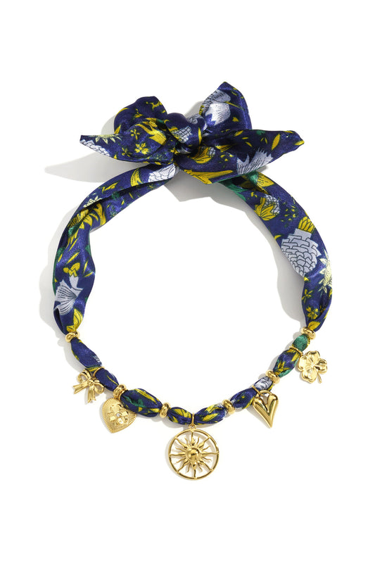 Elegant Blue Braided Necklace for Fall/Winter