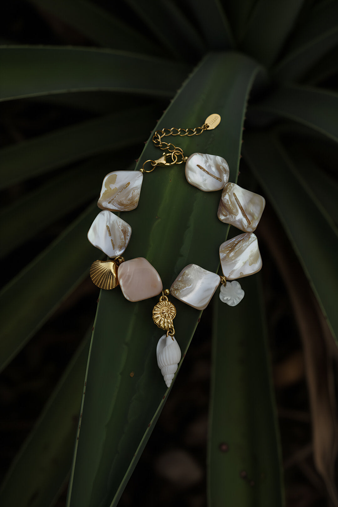 Lumé Gold Stainless Steel Beaded Bracelet for Women