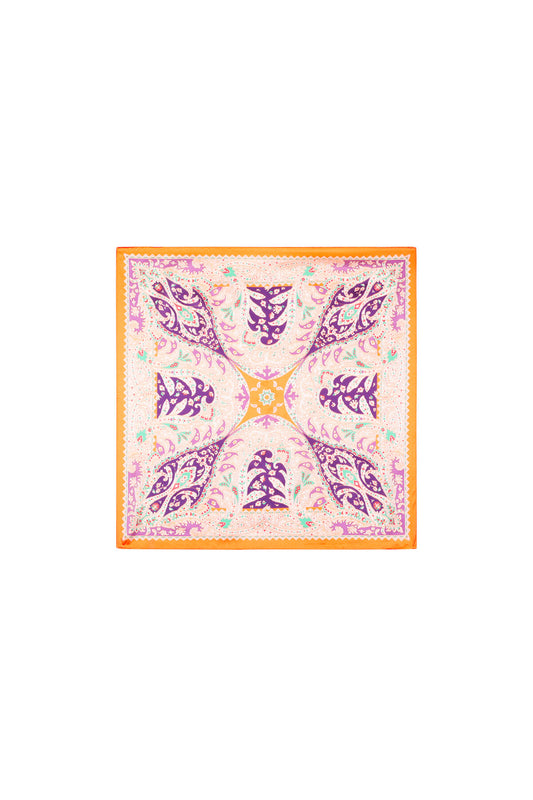 Elegant Summer Scarf in Orange and Light Pink