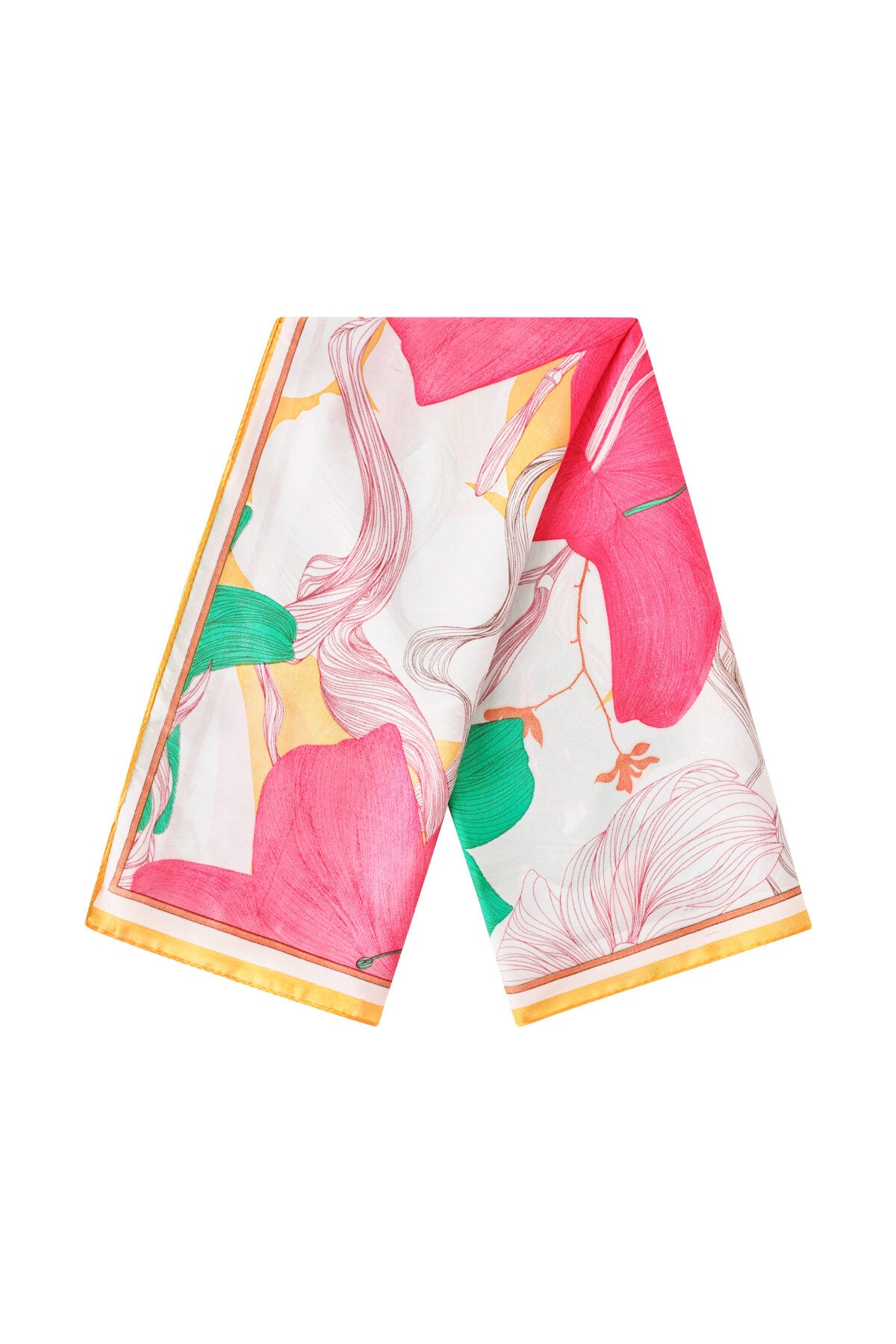 Romantic Floral Summer Scarf for Women, Casual All Fit