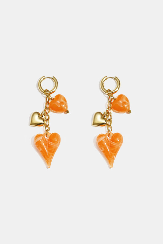 Charming Heart Dangle Earrings for Spring/Summer