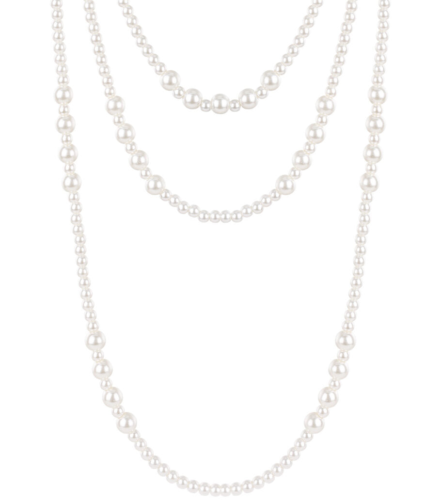Elegant White Artificial Pearl Long Necklace for Women