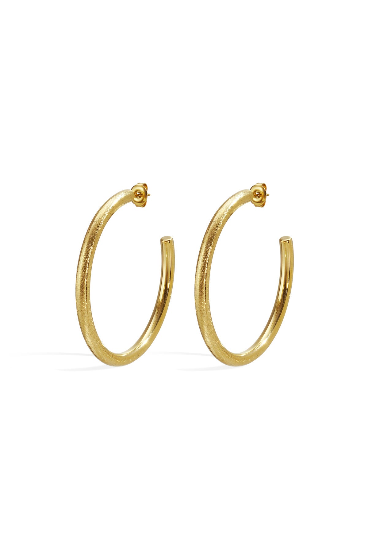 Elegant Circle Hoop Earrings for Women, Silver & Gold