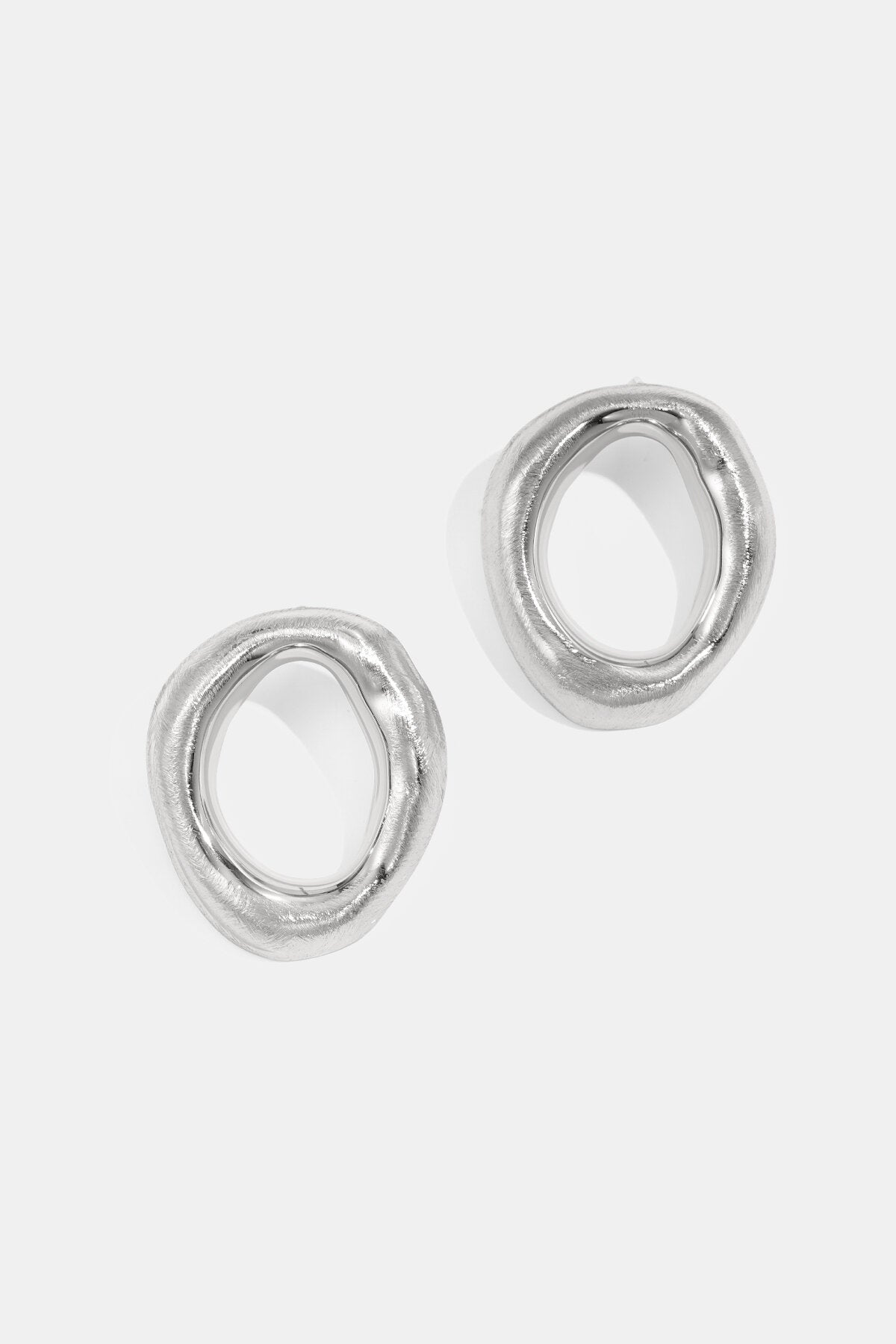 Elegant Stainless Steel Irregular Stud Earrings