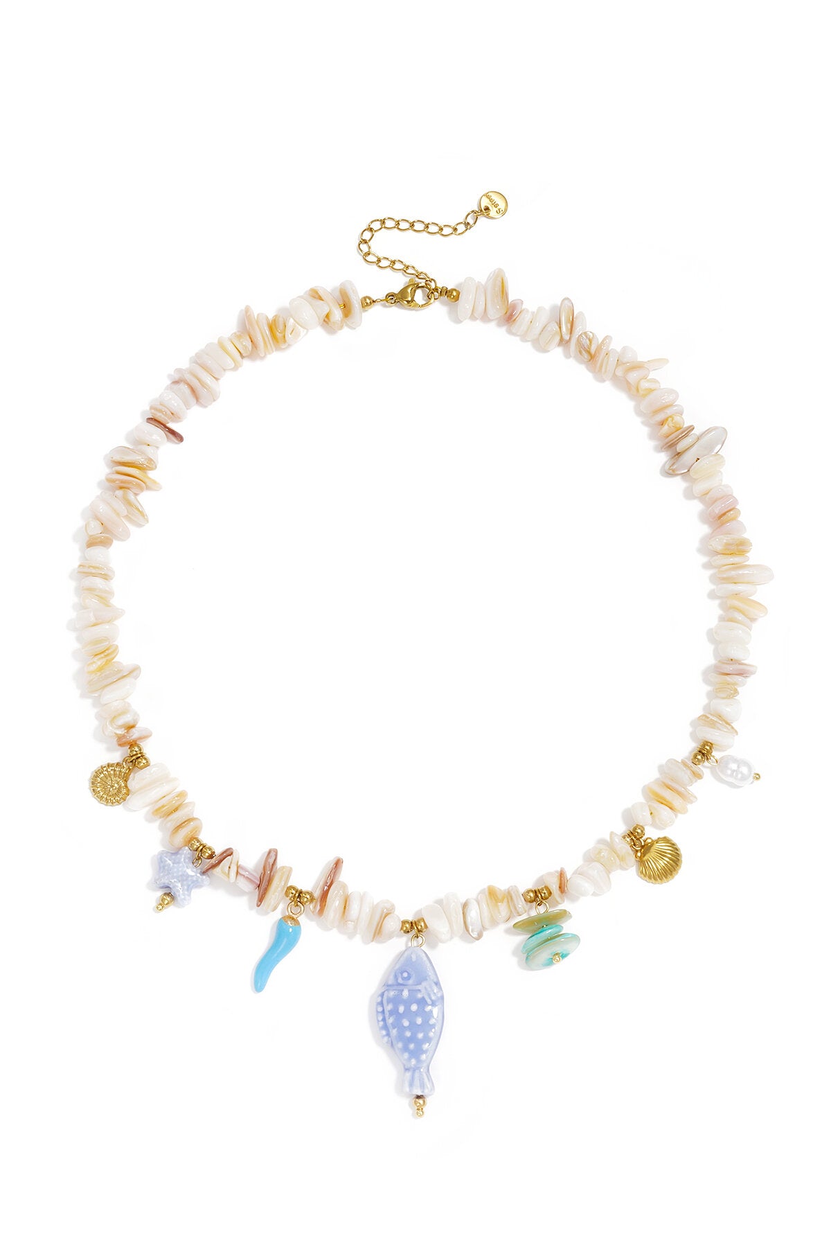Elegant Off-White Beaded Necklace for Summer Vacations